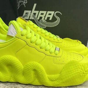 Giuseppe Zanotti Neon Yellow Cobra Sneakers US 10